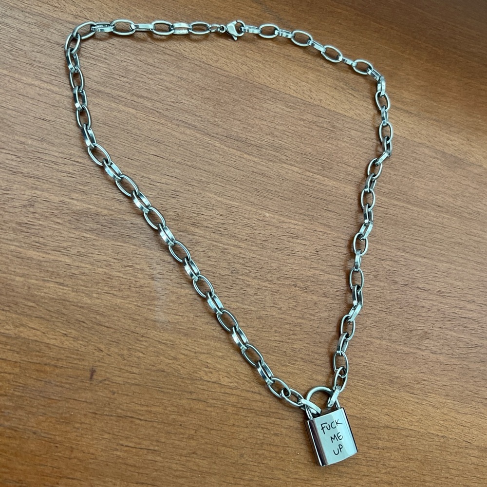 FMUOASL Ltd Edition Alison Wonderland Merch Silver Chain & Locket Necklace